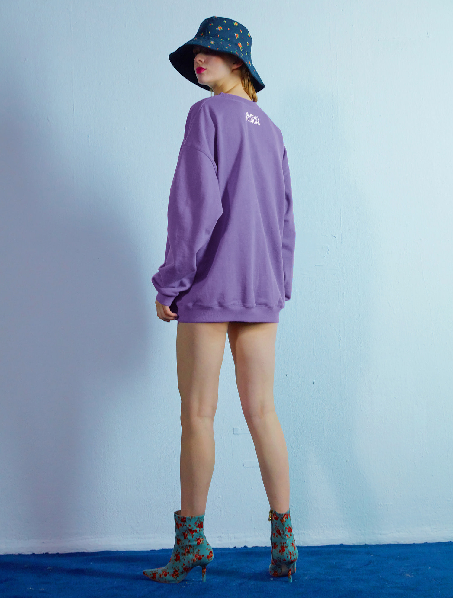 Overfit sweat shirt 002 Purple